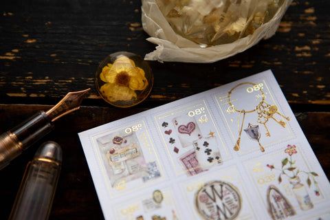 Frimerke Klistremerker - "Desk of Botanist"