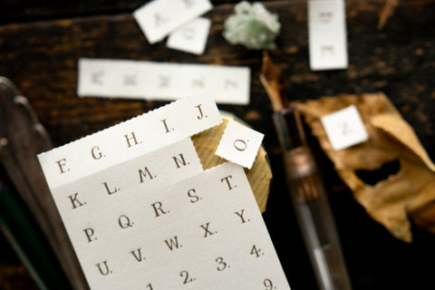 "Memo Book of Letterpressed Letters" (Uten Ramme)