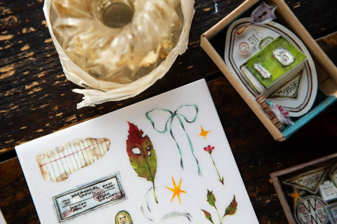 Transfer Klistremerker / Rub-Ons - "Desk of Botanist"