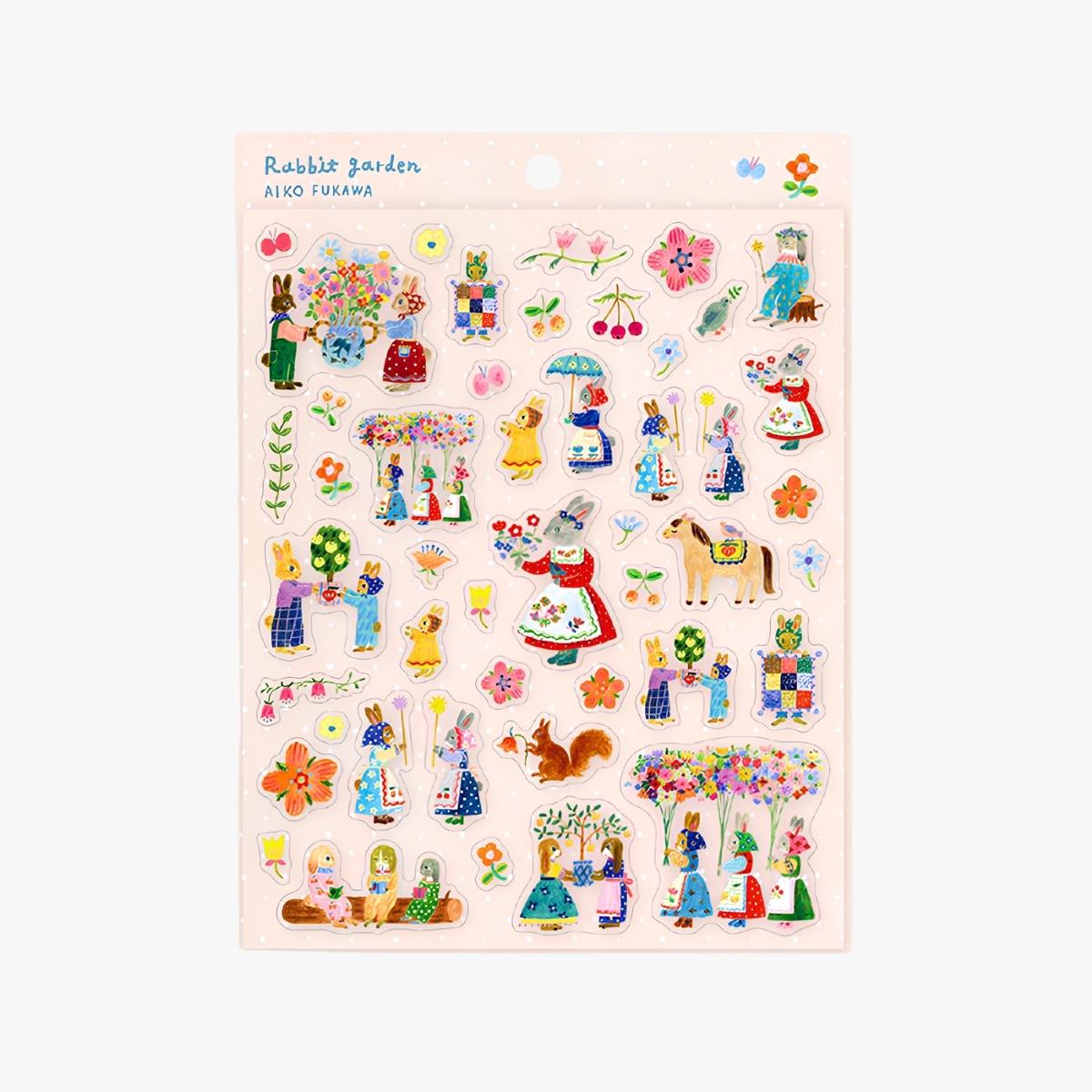 Stickers — Rabbits & Flowers
