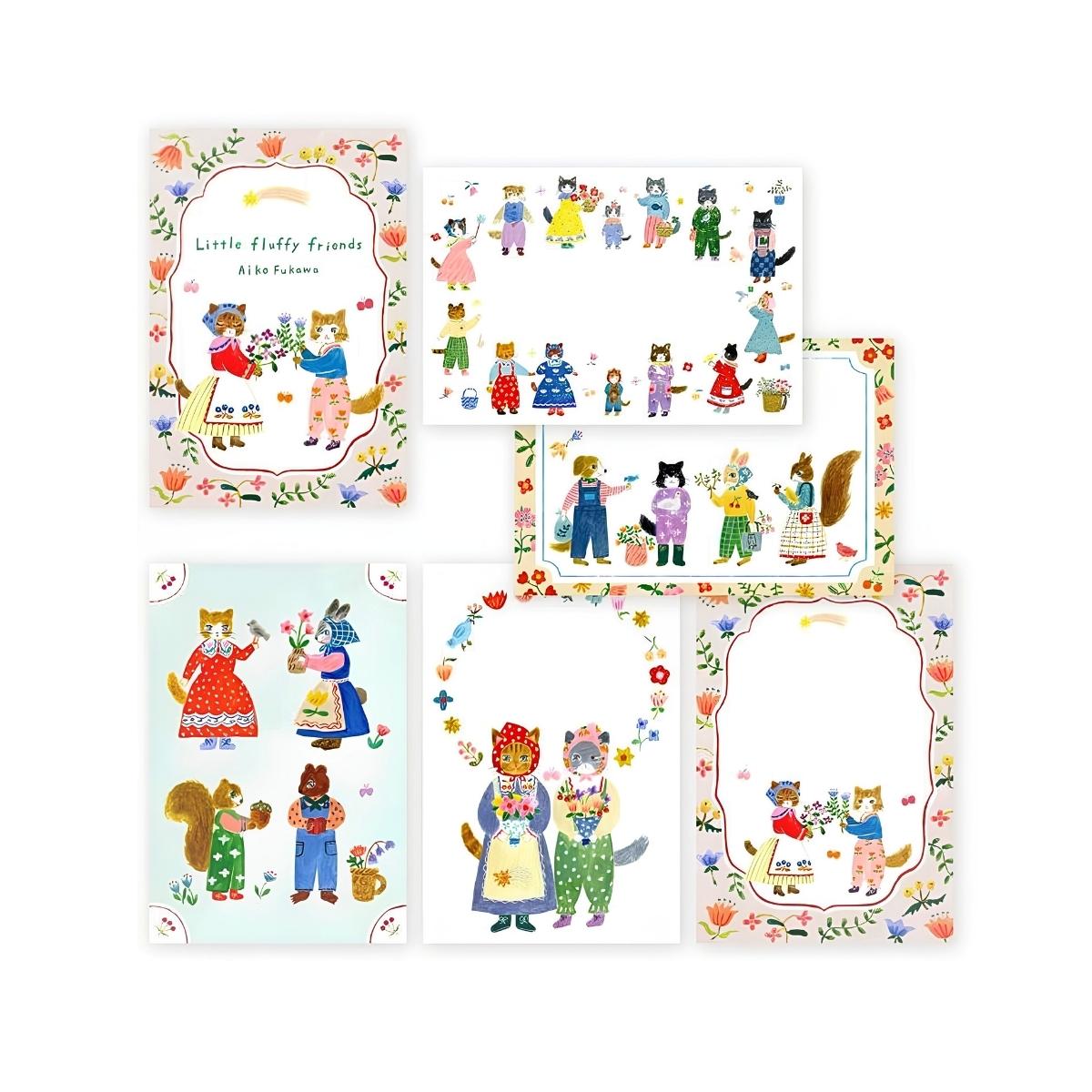 Postcard Pad — Little Fluffy Friends