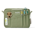 Soolla Studio Pouch in Ganja Green — green canvas with side loops for a strap or charm