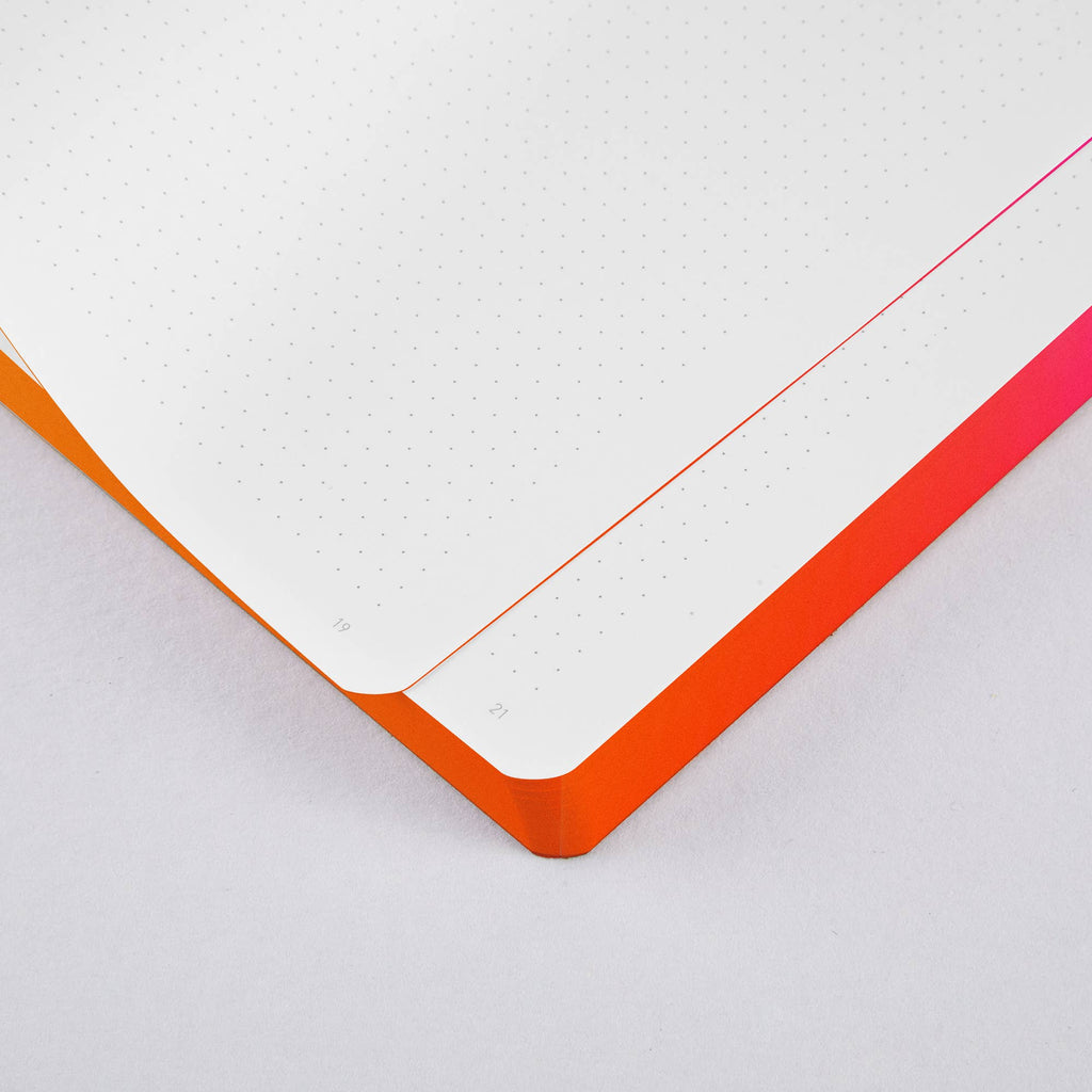 Bullet Journal i Lær - Neon Rosa A5+