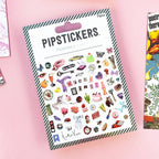 Dream World sticker details showing hand-drawn vintage design elements and whimsical illustrations