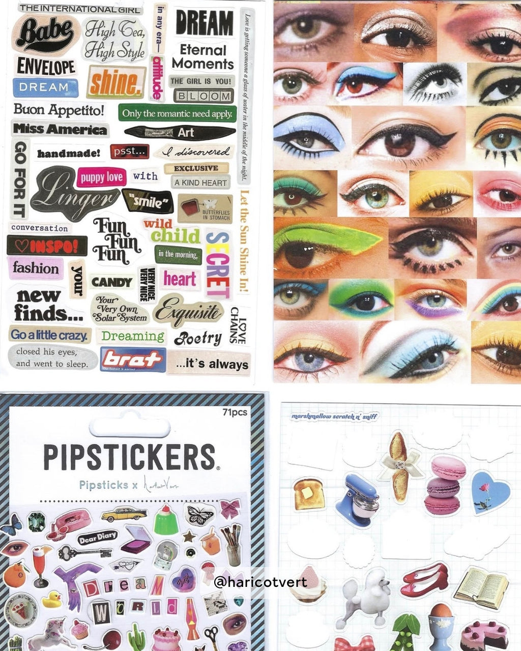 Daydreams Sticker Postcard Book sticker sheet with matching decorative stickers