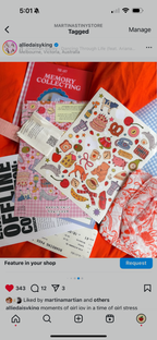 Retro A4 scrapbooking stickers by Kaitlin Brito for Martina's Tiny Store — sheet detail 2