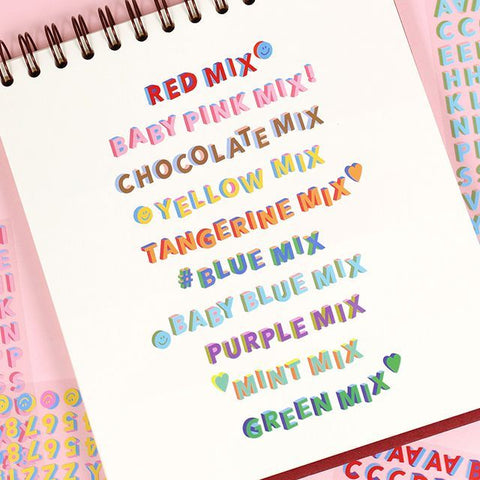 Alphabet Stickers — 3D Fun Mix
