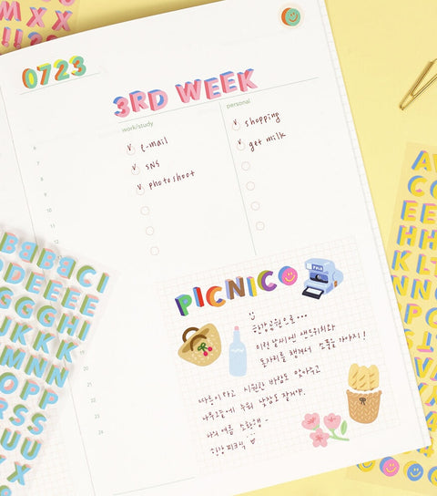 Alphabet Stickers — 3D Fun Mix