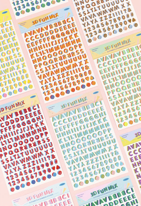 Alphabet Stickers — 3D Fun Mix