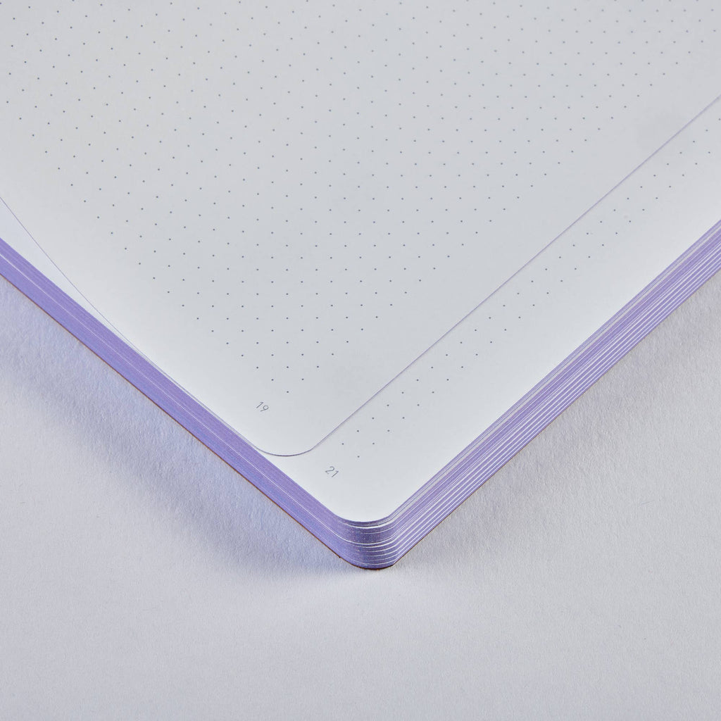 Bullet Journal i Lær - Lilla Aura A5+