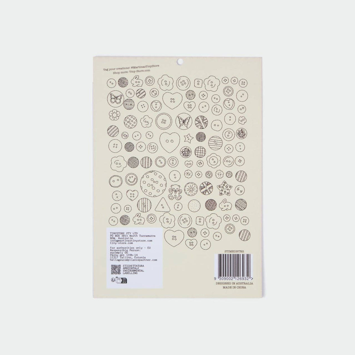 Button stickers by Martina's Tiny Store — sheet detail 1