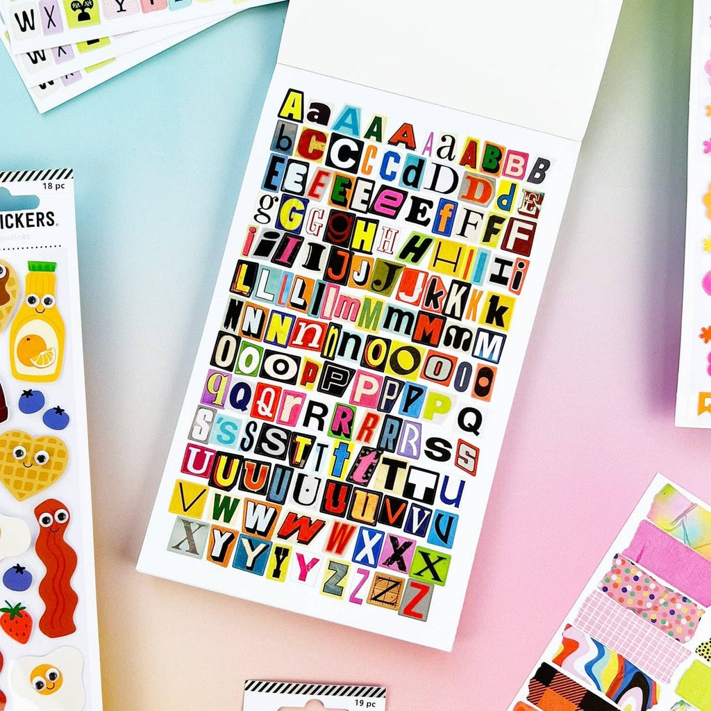 Mix & Match junk journal sticker book by Pipsticks — sticker pages detail 1
