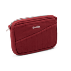 Soolla Studio Pouch in Sangria — interior pocket layout for pens and stationery