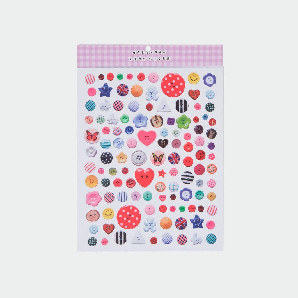 Button stickers by Martina's Tiny Store — colourful button stickers for journals and crafts