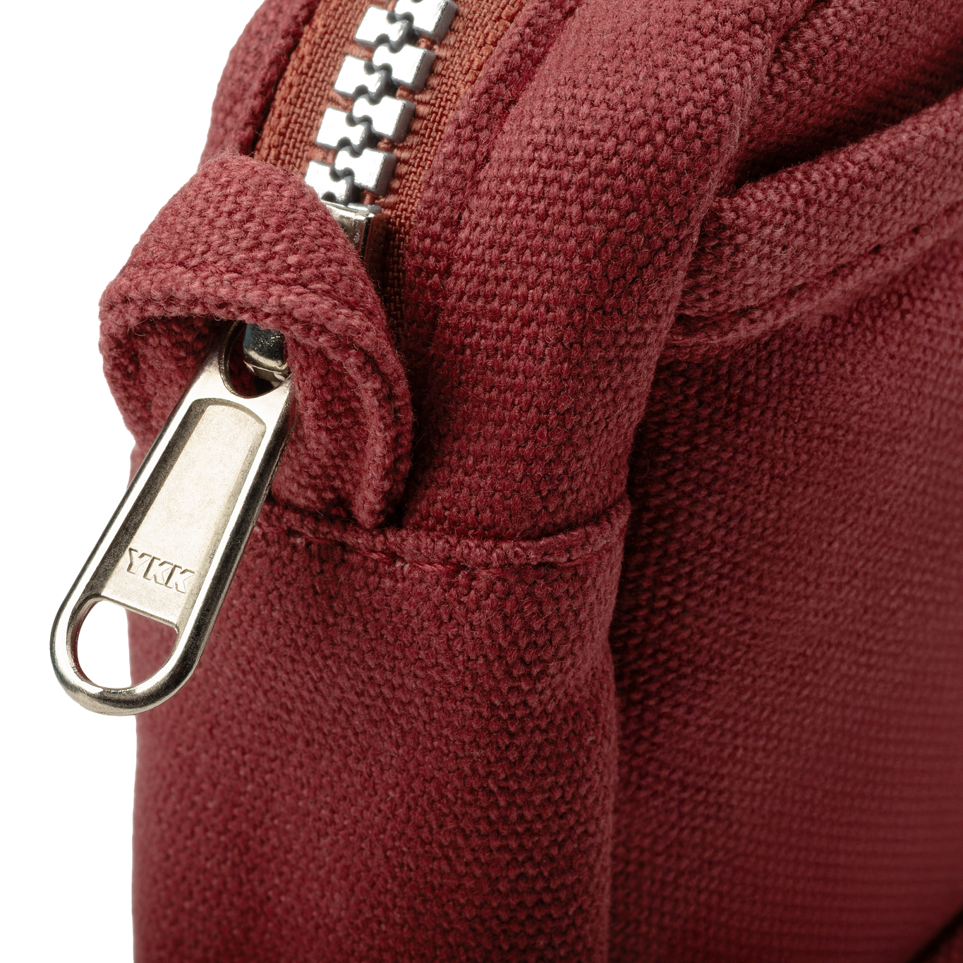 Soolla Studio Pouch in Sangria — wine red stationery pouch styled with supplies