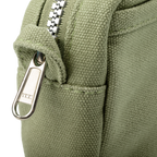 Soolla Studio Pouch in Ganja Green — green pouch with art supplies and brushes