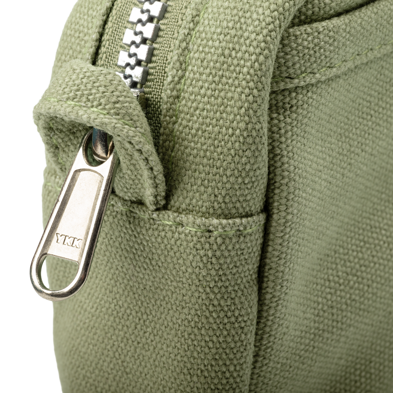 Soolla Studio Pouch in Ganja Green — green pouch with art supplies and brushes