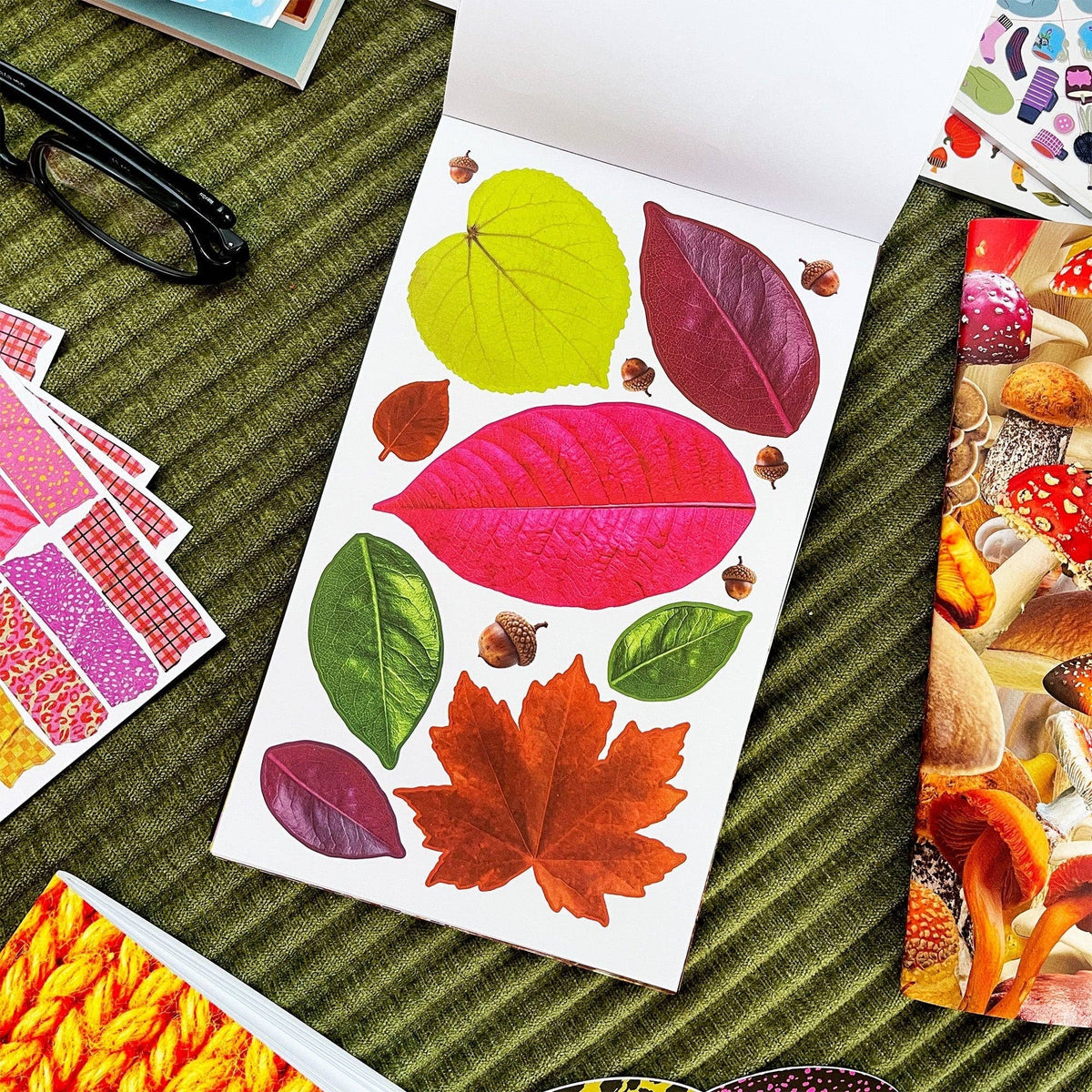 Cosy Season junk journal sticker book by Pipsticks — sticker pages detail 2