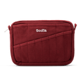 Soolla Studio Pouch in Sangria, a wine red heavyweight duck canvas pouch with 20 interior pockets