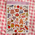 Large A4 scrapbooking sticker sheet by Kaitlin Brito for Martina's Tiny Store — retro journal stickers