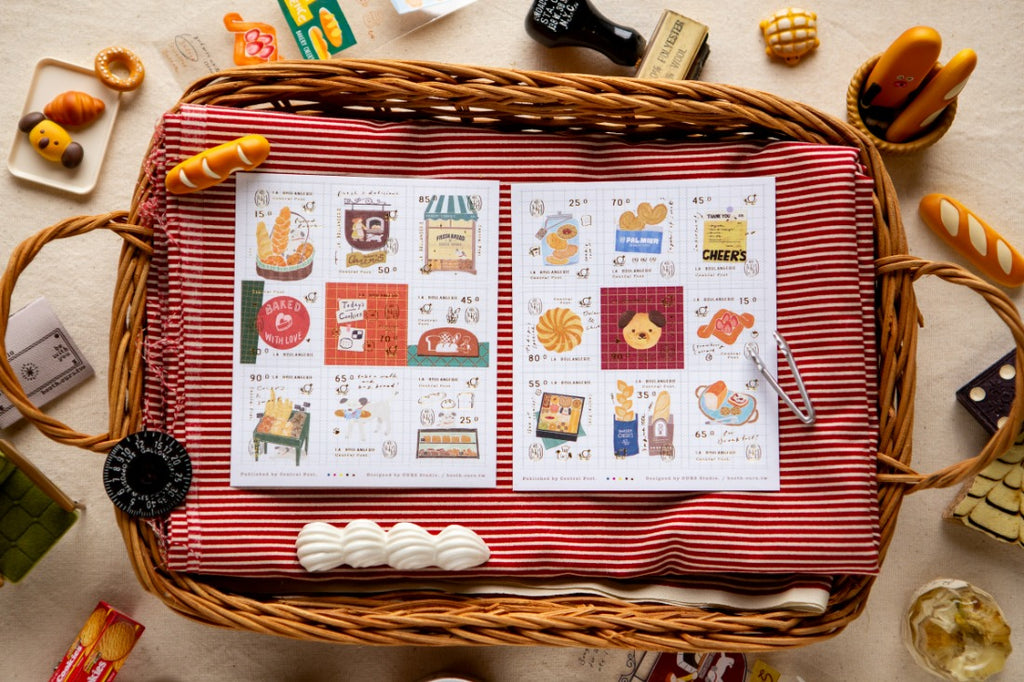 Foiled Stamp Stickers - Bakery Cheers