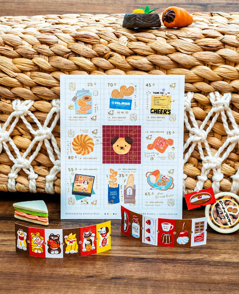 Foiled Stamp Stickers - Bakery Cheers