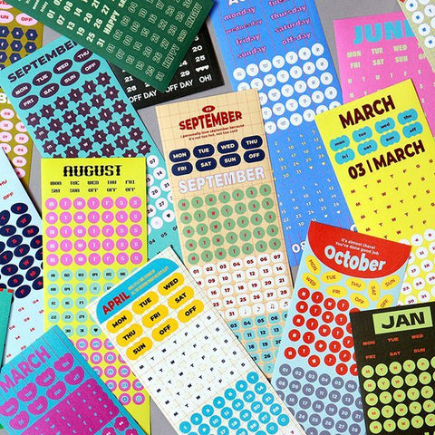 Calendar Sticker Pack — 24 Months