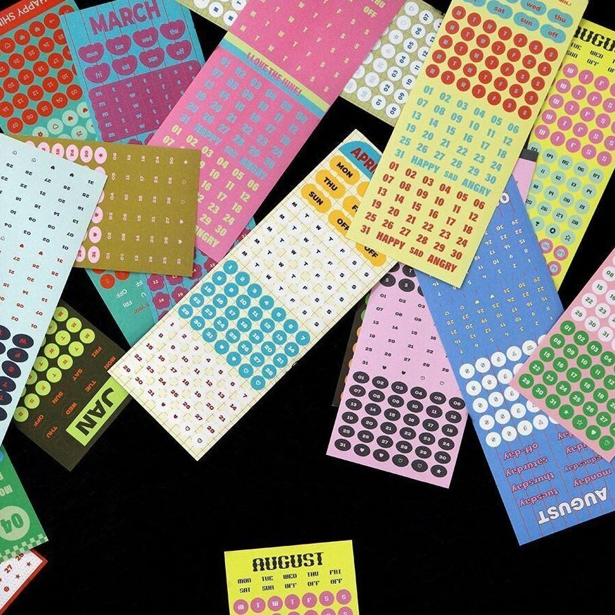 Kalender Klistremerkepakke — 24 Stk