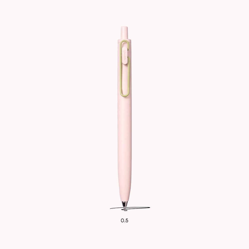 Uni-Ball One F — Pink & Green