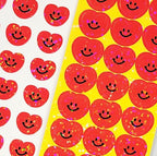 Smiley Hjerte — Glitter Klistremerker