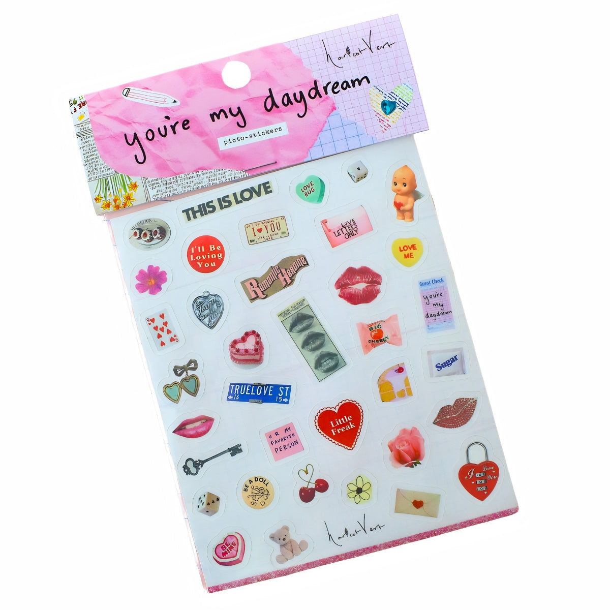 Daydream Stickers by Haricot Vert with love-inspired and dreamy romantic imagery for journaling