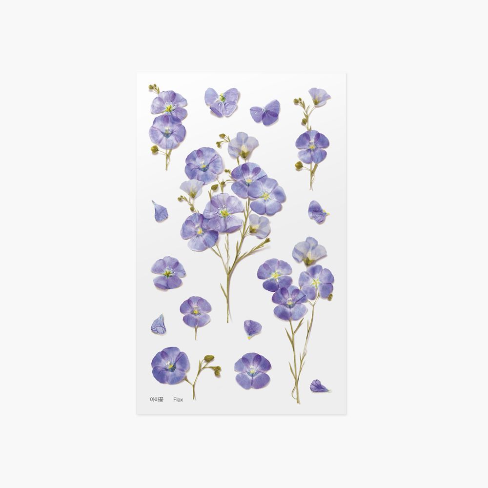 Lin — Pressede Blomster Klistremerker