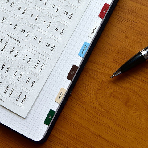 Index Stickers — Foiled Leather Finish