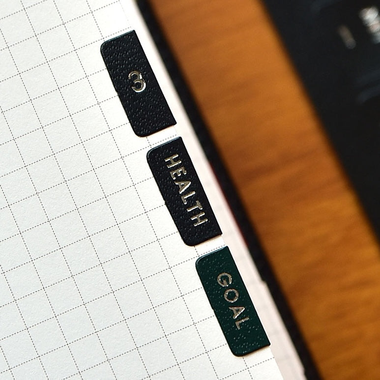 Index Stickers — Foiled Leather Finish