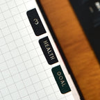 Index Stickers — Foiled Leather Finish