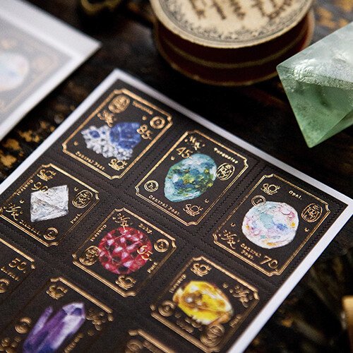 Foiled Stamp Stickers — "Gems"
