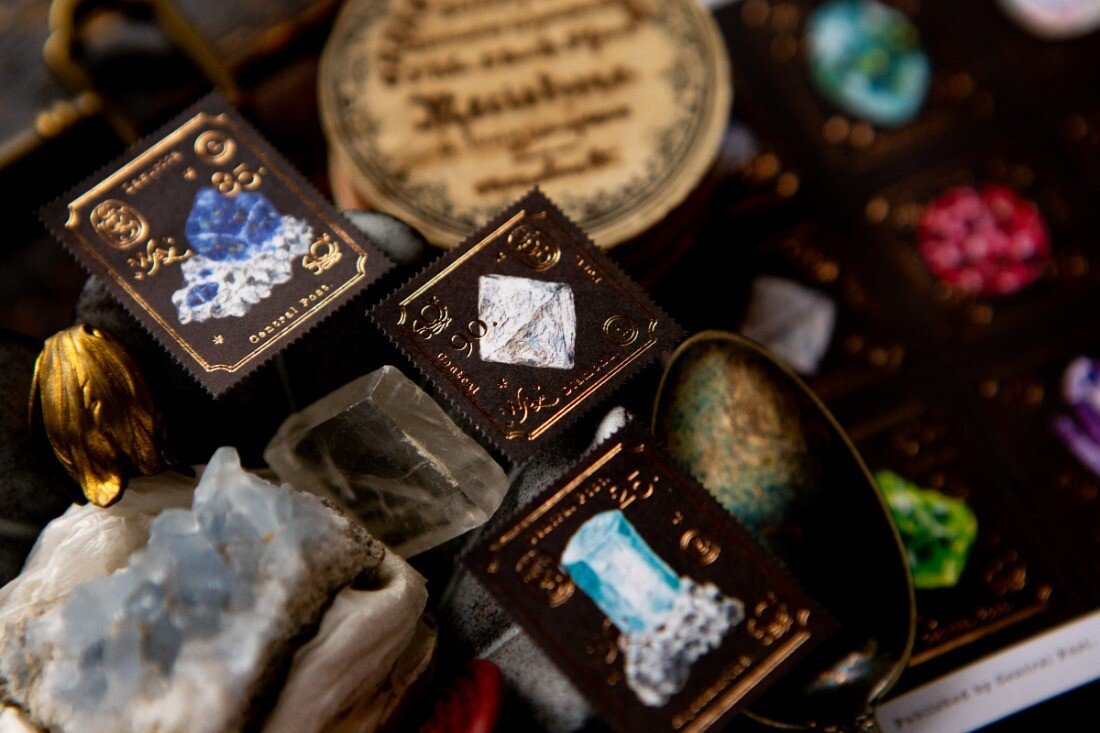 Foiled Stamp Stickers — "Gems"
