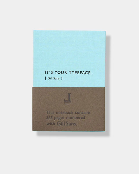 Letterpress Typeface Notebook - Gill Sans