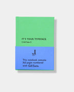 365-siders Letterpress Notatbok (Gill Sans)