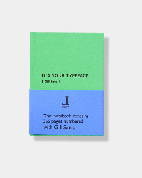 Letterpress Typeface Notebook - Gill Sans
