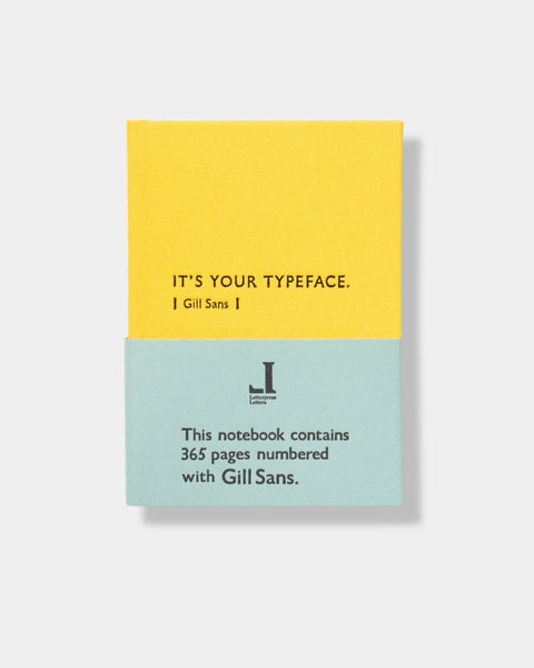 Letterpress Typeface Notebook - Gill Sans