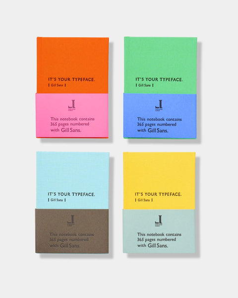 Letterpress Typeface Notebook - Gill Sans