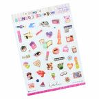 Girlhood Stickers by Haricot Vert featuring nostalgic teenage bedroom and girlhood nostalgia imagery