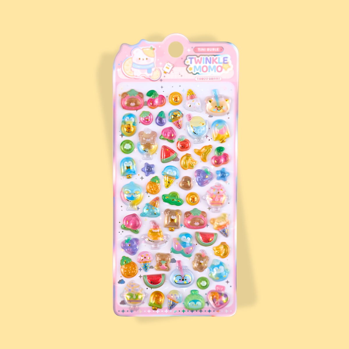 Glitter Fruit — 3D Klistremerker