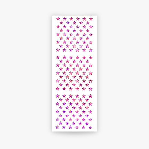 Star Mini Stickers — Pink Glitter