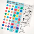 Glittering Smiley Flower Stickers