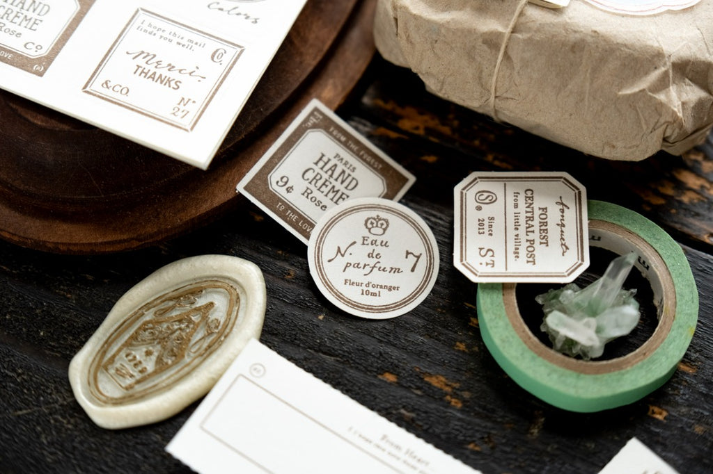 Grocery Labels Letterpress Merkelapper