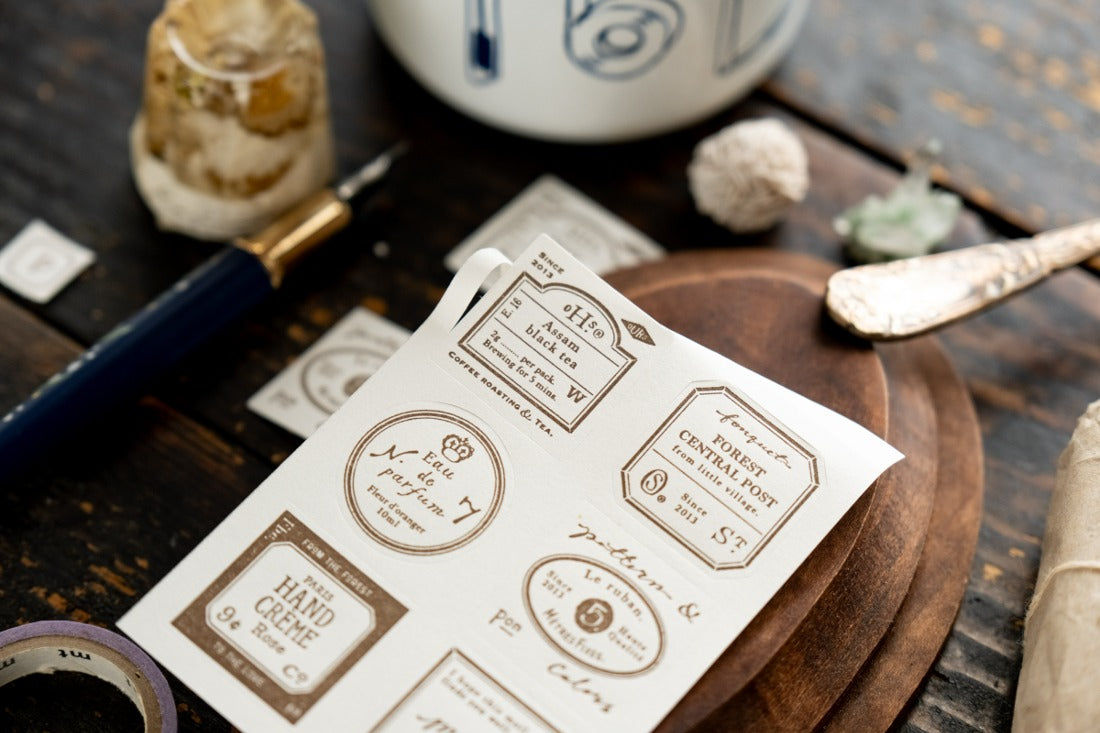Grocery Labels Letterpress Merkelapper