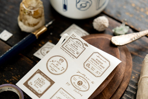 Grocery Labels Letterpress Memo Book