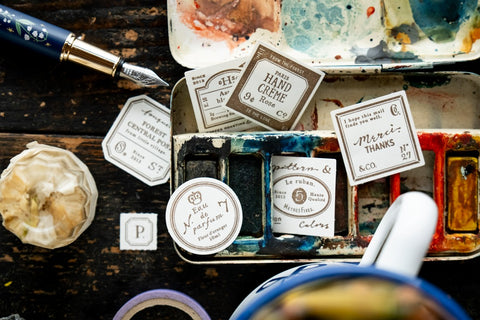 Grocery Labels Letterpress Memo Book